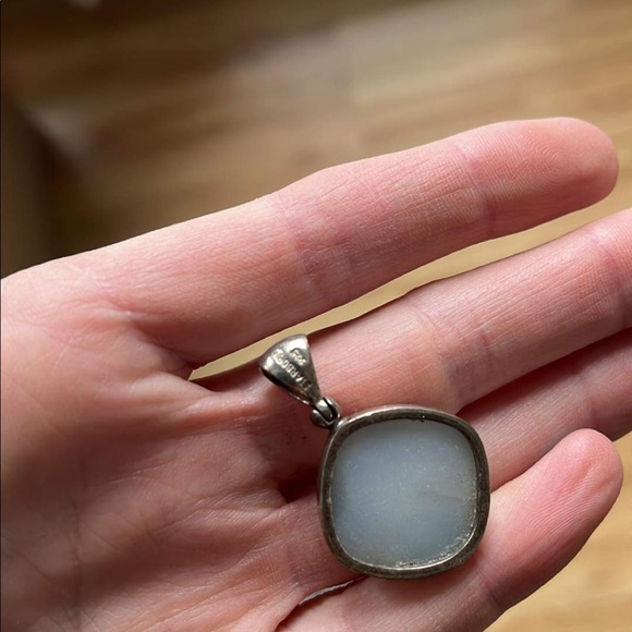 Sterling Silver Stone Pendant - Picture 2 of 2